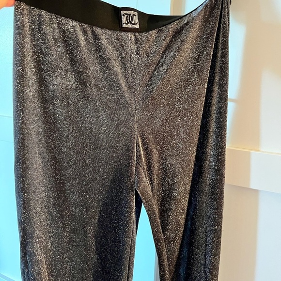 Juicy Couture Shimmering Black pants see through Medium - Picture 1 of 8